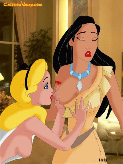 Alice and pocahontas getting perspired and raw