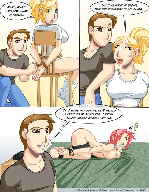 Bondage mating comics with sexy young blonde