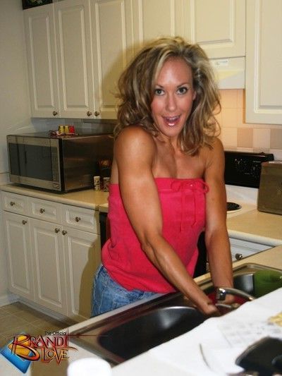 Brandi love pov kitchen blowjob